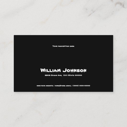 『劇場仮面コメディ悲劇白黒ビジネスC』 名刺 (裏面)