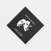 劇場仮面コメディ悲劇白黒劇 スタンダードランチョンナプキン (角)