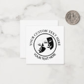 劇場仮面コメディ悲劇白黒 ノートカード (正面/裏面インサイチュ)