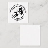 劇場仮面コメディ悲劇白黒 ノートカード (正面/裏面)