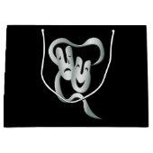 『劇場仮面コメディ悲劇白黒LBG』 ラージペーパーバッグ (正面)