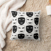 劇場仮面演劇おもしろい クッション (ブランケット)