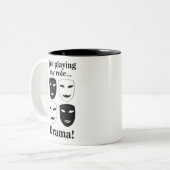 劇場仮面演劇おもしろい ツートーンマグカップ (正面左)