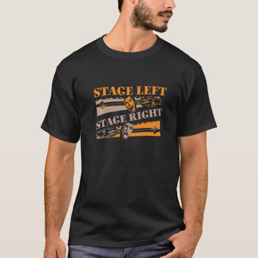 劇場俳優ステージ離れステージ右プレミアム Tシャツ (正面)
