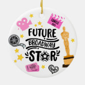 劇場俳優フォトクリスマスオーナメント セラミックオーナメント (裏面)