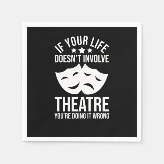 劇場俳優リハーサルミュージカル劇場 スタンダードカクテルナプキン (正面)