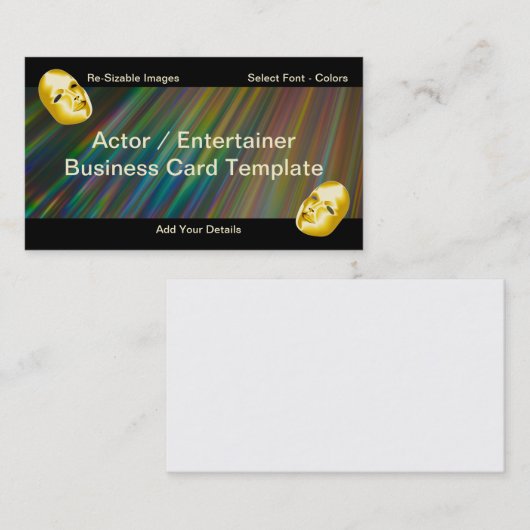 劇場俳優 名刺 (正面/裏面)