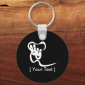 劇場喜劇の悲劇マスクキーチェーン キーホルダー (正面)