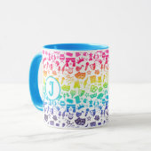 劇場愛好家のための虹アイコンマグ マグカップ (正面左)