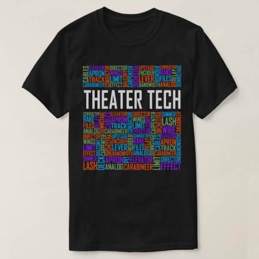 劇場技術用語 Tシャツ (デザイン正面)