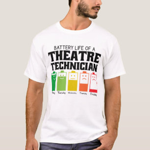 劇場技術者の電池寿命 Tシャツ