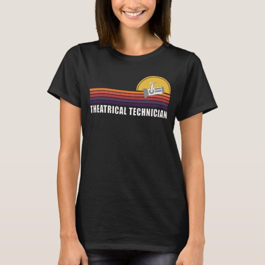 劇場技術者劇場スポットライト劇場St Tシャツ (正面)