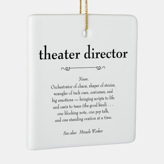 劇場演出家の定義ありがとう セラミックオーナメント (右)