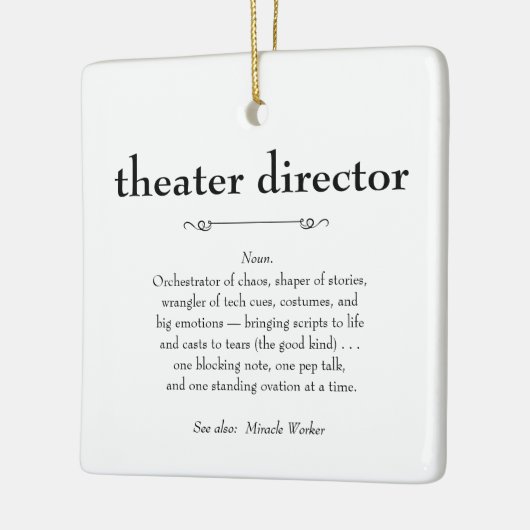 劇場演出家の定義ありがとう セラミックオーナメント (左)