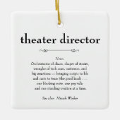 劇場演出家の定義ありがとう セラミックオーナメント (正面)