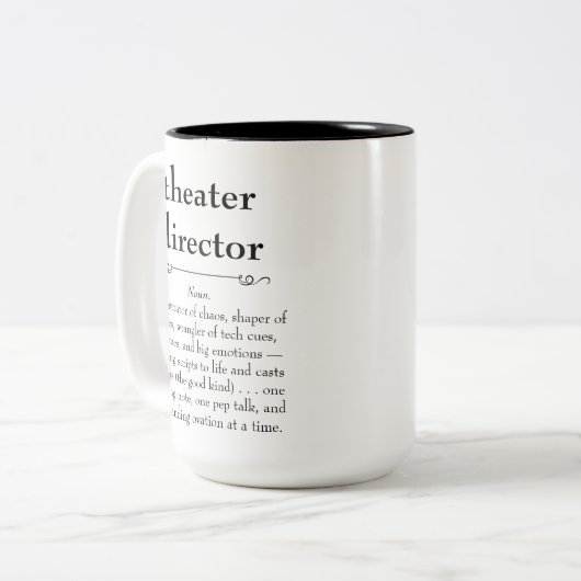 劇場演出家の定義ありがとう ツートーンマグカップ (正面左)