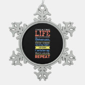 劇場生活の繰り返し スノーフレークピューターオーナメント (正面)