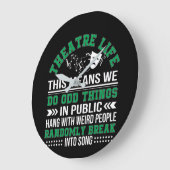 劇場生活は人前で変なことをする ラージ壁時計 (傾斜)