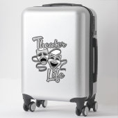 劇場生活喜劇と悲劇マスク シール (スーツケース)