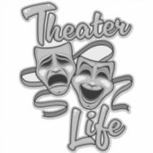 劇場生活喜劇と悲劇マスク シール (正面)