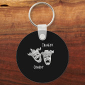 劇場用マスクコメディと悲劇ブラック キーホルダー (正面)