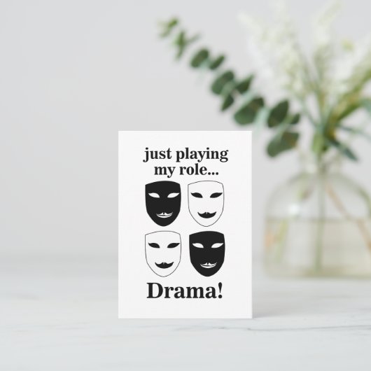 劇場用マスクステージ演出家パフォーミングアーツ 名刺 (スタンド正面)