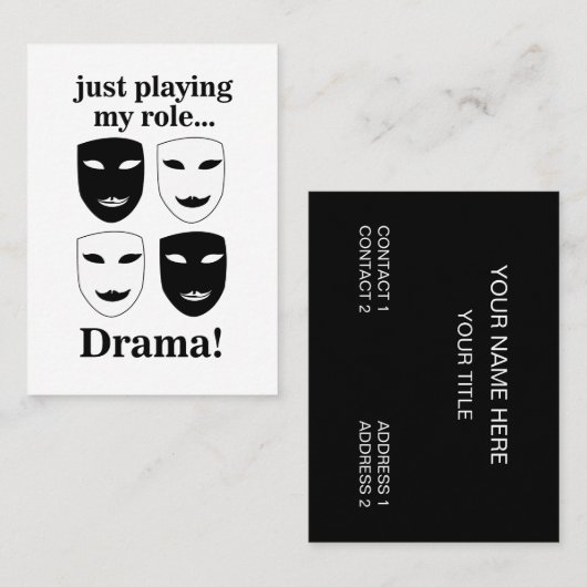 劇場用マスクステージ演出家パフォーミングアーツ 名刺 (正面/裏面)