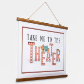 劇場用マーキーライトに案内 吊り下げ型タペストリー (傾斜あり)