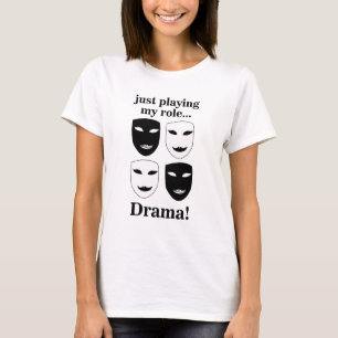 劇場用仮面劇おもしろい演 Tシャツ