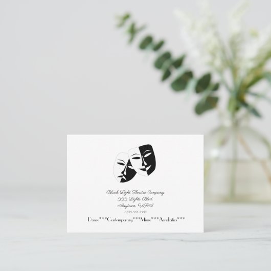 劇場舞踊会社ビジネスカード 名刺 (スタンド正面)