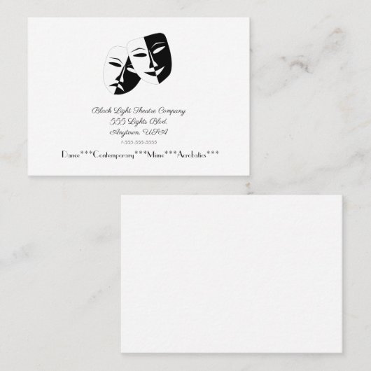 劇場舞踊会社ビジネスカード 名刺 (正面/裏面)