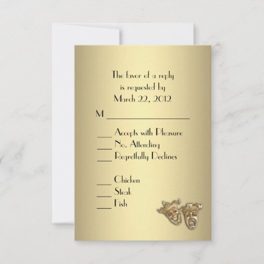 劇場風結婚式招待状 招待状 (正面)