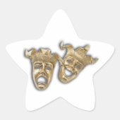 劇場黄金喜劇の悲劇マスク 星シール (正面)