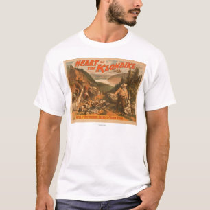 劇場2を採鉱するクロンダイクの金ゴールドのハート Tシャツ