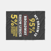 劇場 – ブロードウェイショー歌詞ギフト フリースブランケット (正面(横))