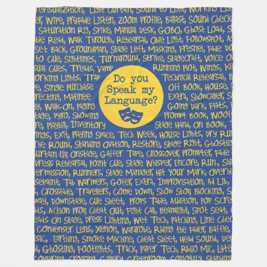 劇場: 私の言語を話して下さい フリースブランケット (正面)