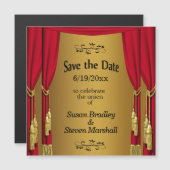 劇場Save the Date Magnetic招待状 マグネット招待状 (正面/裏面)