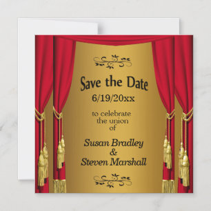 劇場Save the Date Magnetic招待状 マグネット招待状