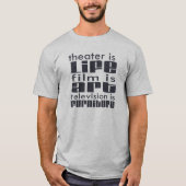 劇場vs映画vsテレビ tシャツ (正面)