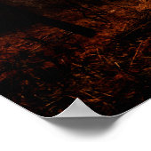 劇的で赤く霧深い冬のsnowless森林 ポスター (角)