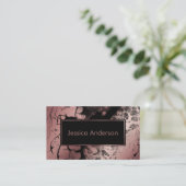 劇的なばら色の金ゴールドおよび黒によって大理石模様をつけられる質 名刺 (スタンド正面)