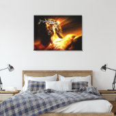 劇的なイエスの十字架刑No2 キャンバスプリント (インサイチュ (寝室))