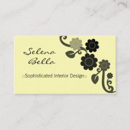 劇的なエレガンスフローラ名刺、黄色 名刺
