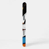 劇的なキュビスト抽象芸術アートデザイン iPhoneケース (右側面)