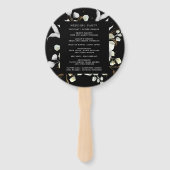 劇的なシルバーフローラ結婚式 プログラムハンドファン ハンドファン (裏面)