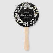 劇的なシルバーフローラ結婚式 プログラムハンドファン ハンドファン (正面)