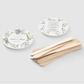 劇的なシルバーフローラ結婚式 プログラムハンドファン ハンドファン (組立なし)