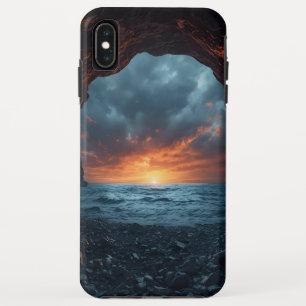 劇的なシースケープフォンカバー – 洞窟サンセットビュー iPhone XS MAXケース