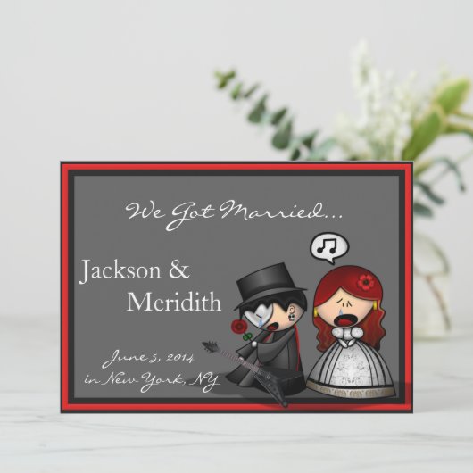 劇的なステージの駆け落ち発表 案内状 (スタンド正面)