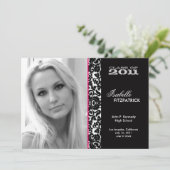 劇的なダマスク卒業発表 招待状 (スタンド正面)